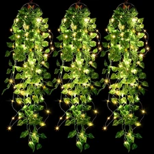 3 Pieces Artificial Hanging Plants 3.3 ft Fake Ivy Vine Leaves Hanging Plants