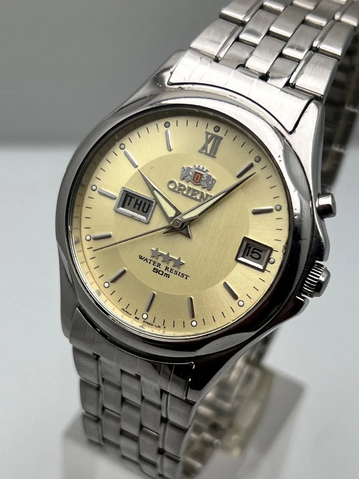 Vintage Orient 3 Star Automatic Unique Day/Date Men’s Watch EM5D-C0 Japan Made - Image 2 of 4