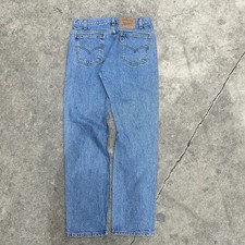 Vintage orange tab Levi's 505 blue denim jeans Shows Size 32" but fits smaller