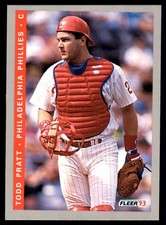 Todd Pratt 1993 Fleer #497 Phillies MLB READ FREE SHIPPING AutographDen
