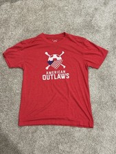 American Outlaws USMNT Soccer Red T-Shirt US World Cup Bandit Bandana Size M
