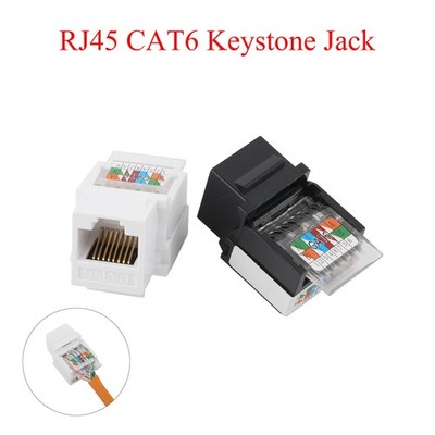 10 Stück Cat 6 Keystone Jack RJ45 Ethernet Netzwerk Buchse Netzwerk Anschluss