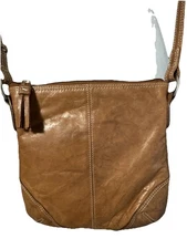 iLi New York Brown Vintage Crossbody Leather Bag