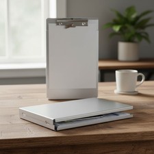 Aluminum Clipboard with Storage Memo Size , Recycled Metal Form Holder