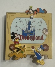 Disney DEC Disneyland TV Jumbo Cast Member Pin Pluto Mickey Dopey Goofy LE 300