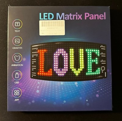 LED Matrix Panel JTPD-03-005 RGB Display Screen USB Bluetooth Waterproof Car