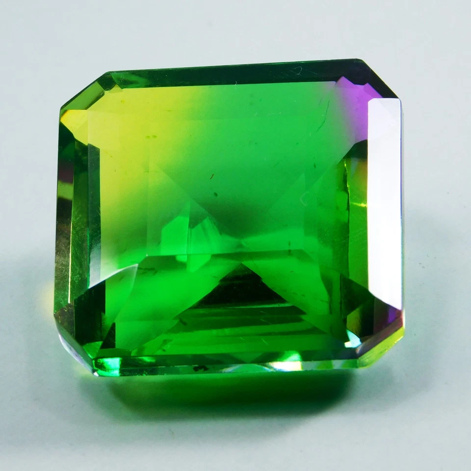 "Certified 79.60 Ct Natural Multi-Color Indicolite Tourmaline Radiant Cut Gems — 第 2/4 张图片