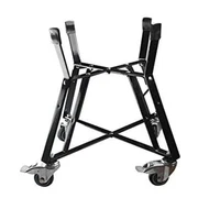 Dracarys Rolling Cart for Big Green Egg Rolling Nest Heavy Duty Black