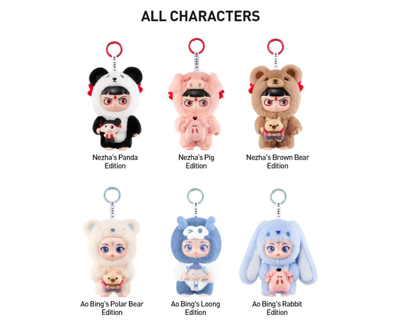 Authentic Nezha 2 Dress Up Party Series Vinyl Plush Pendant Figure Toy Gift Hot