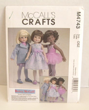 McCall's 4743 Betsy McCall Dress, Coat, Ballet Clothes For 8"  14" Doll Pattern