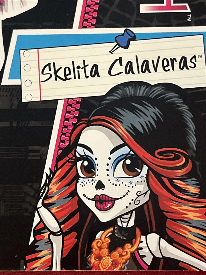 Monster High Skelita Calaveras Disfraz Niñas M 8/10, Vestido Calavera Un JUEGO DE GUANTES Foto 4 de 4