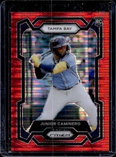 2024 Panini Prizm Junior Caminero RC Red Pulsar Rookie #/399 Rays