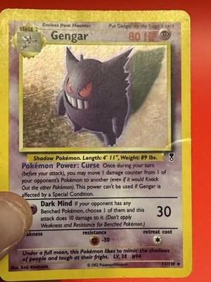 Gengar 11/110 Pokemon Legendary Collection Holo Rare Card 2002 HP
