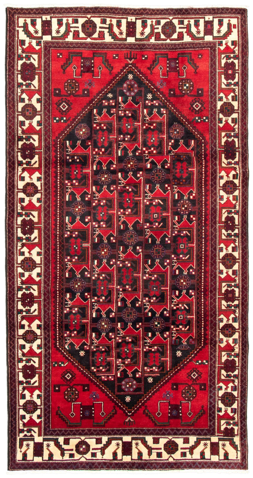 Traditional Vintage Hand-Knotted Area Rug 5'0" x 9'9" Oriental Wool Carpet