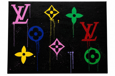 Louis Vuitton Wandbild mit Logo-Motiv, horizontal (50x70), Schwarz/Mehrfarbig