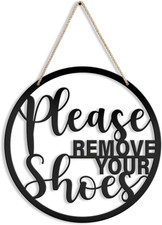 Please Remove Your Shoes Sign Metal Sign Rustic Funny Take your Shoes Off Porch