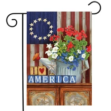 Briarwood Lane Americana Patriotic Garden Flag
