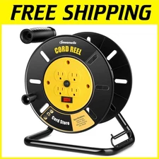 Yellow Extension Cord Storage Reel,  Listed