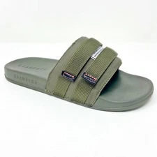 STNDRD Standard Los Angeles Monaco Double Strap Olive Womens Slide Sandals