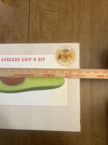 Cracker Barrel Avocado Chip N Dip Dish Fiesta Party Serving Tray - Picture 3 of 4