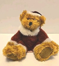 Russ Berrie Kris Teddy Bear Christmas Santa Suit Hat Plush Stuffed Animal 6"