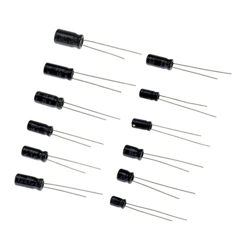 120pcs 12 Values 1uF-470uF Assorted Electrolytic Capacitor Assortment Kit Radial - Picture 2 of 5