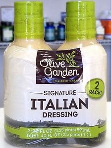 2 X Olive Garden Signature Italian Dressing 20 Oz Ebay