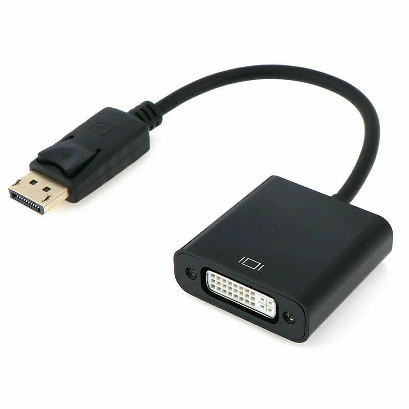 Display Port DP Male to DVI-D & DVI-I Female Adapter Cable Converter Lead 4K HD - Image 2 of 4