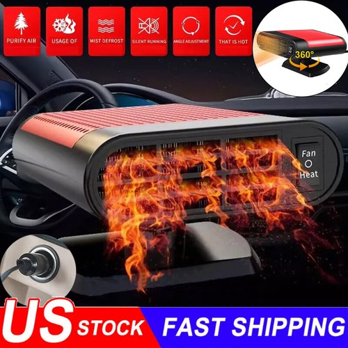 12V 1200W Car Heater Portable Electric Heating Fan Defogger Defroster Demister