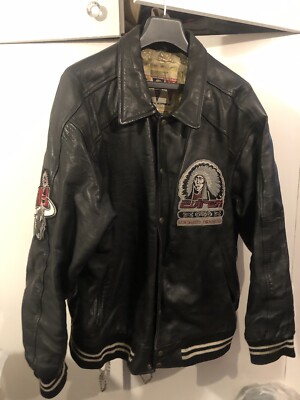 Avrex Leder Bomberjacke Retro Vintage (sehr selten nur 50 davon wurden hergestellt 
