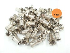 100 RG6 F PLUG SATELLITE TV CABLE SCREW / TWIST COAX CONNECTOR FOR Sky HD VIRGIN