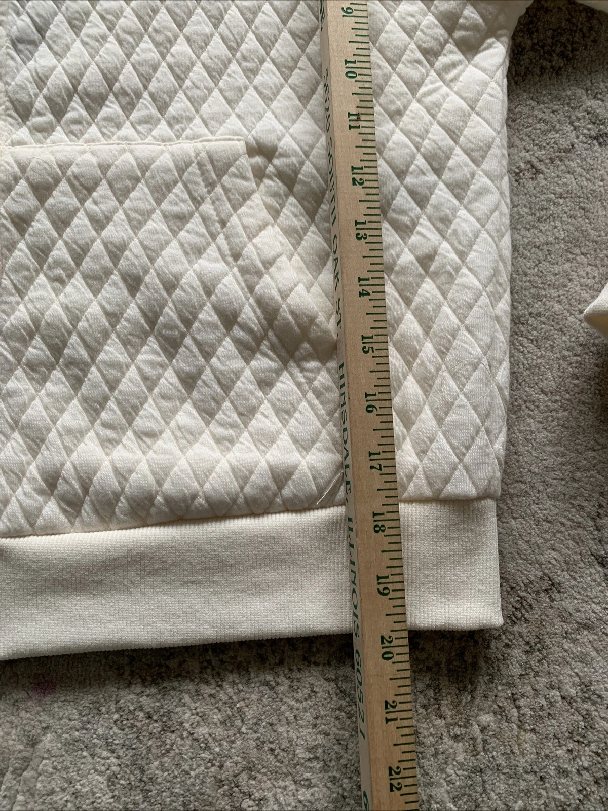 OFF WHITE kendall kylie felpa con cappuccio panna junior taglia large manica lunga nuova con etichetta