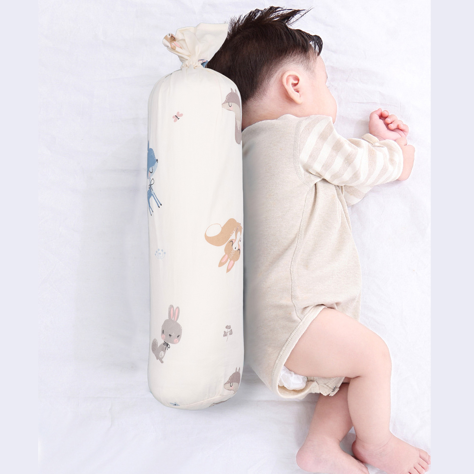 Baby Side Sleep Pillow Toddler Anti Roll Sleep Pillow Cotton For