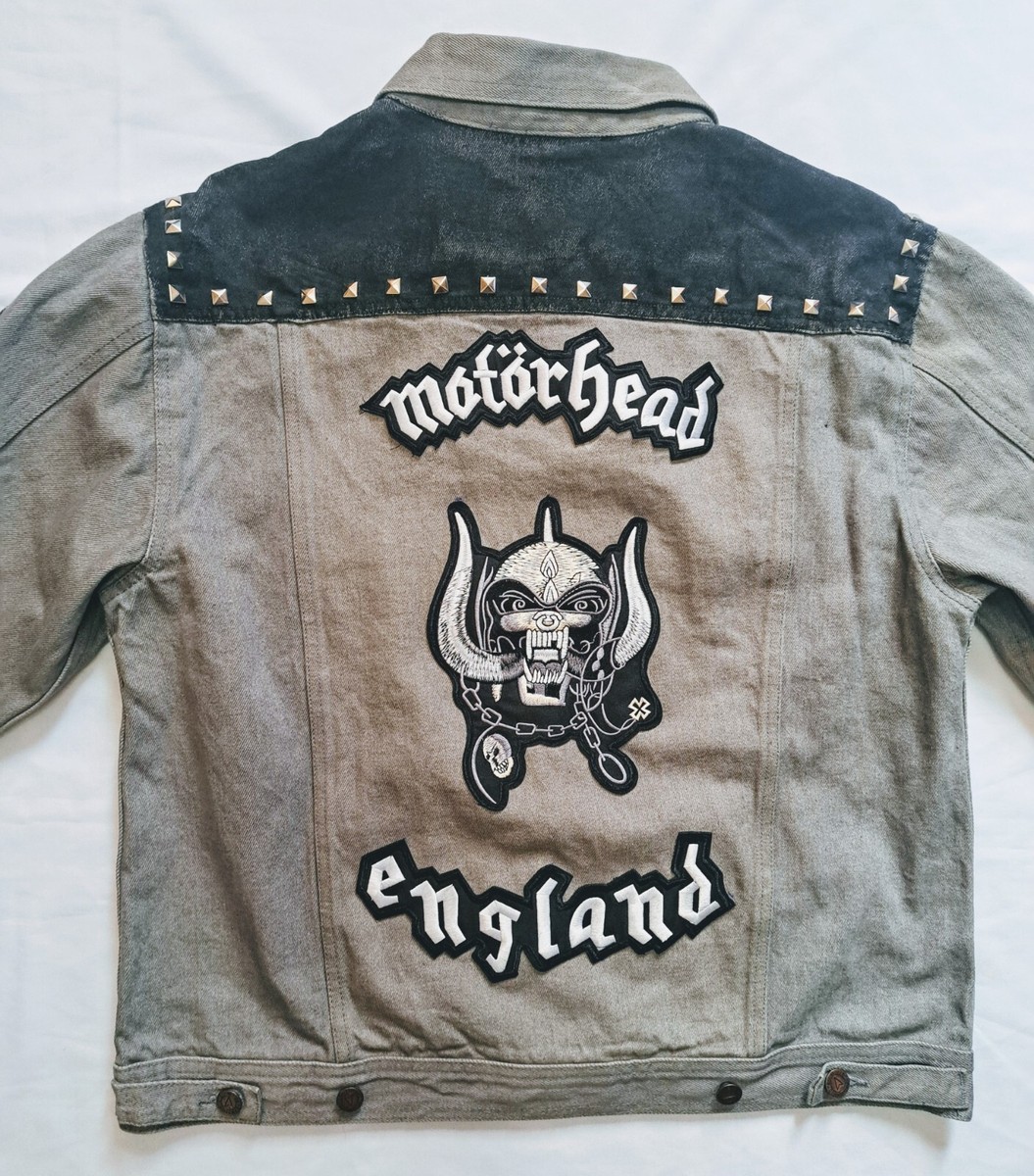 Motorhead Studded Patched Battle Mens Vintage Jacket Size L