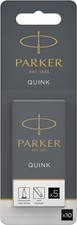 Parker Quink Black Ink Cartridges For Fountain 1952300 10 Refills New In Pack