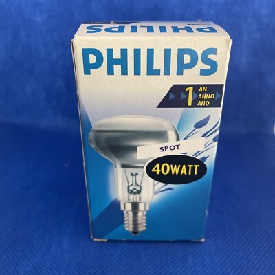 Philips Kuppenverspiegelte Silber Glühlampe Lampen LampeTROPFEN P45 E14 40W Spot