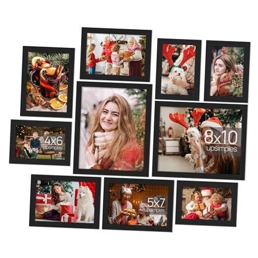 10 Pack Picture Frames Collage Wall Decor, Gallery Wall Frame Set for Black