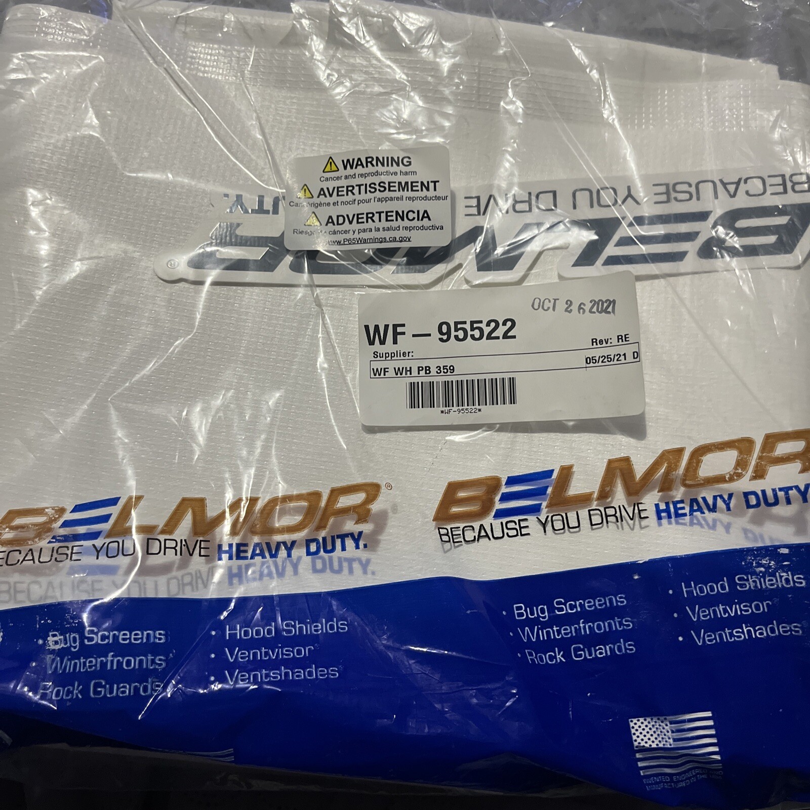 Belmor WF95522 White Winterfront Truck Grill Cover eBay