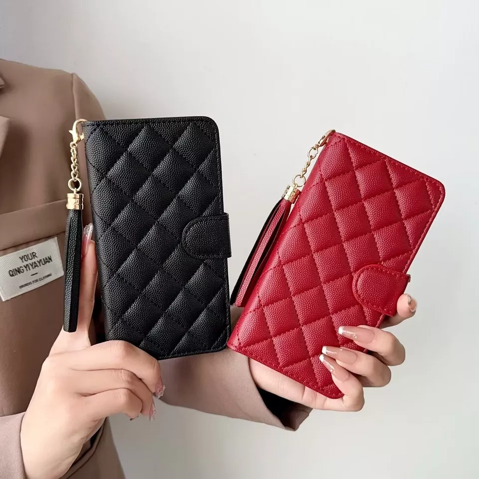 Funda tipo billetera de cuero para teléfono iPhone 17 16 15 Pro Max 14 13 12 11 XsMax Foto 2 de 4