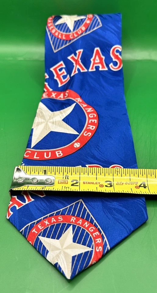 Corbata de béisbol vintage 1993 Ralph Marlin Texas Rangers MLB usada en excelente estado Foto 2 de 3