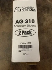 Adhesive Guru AG310 Aquarium Silicone 2 Pack 10.4 Fl Oz Tubes