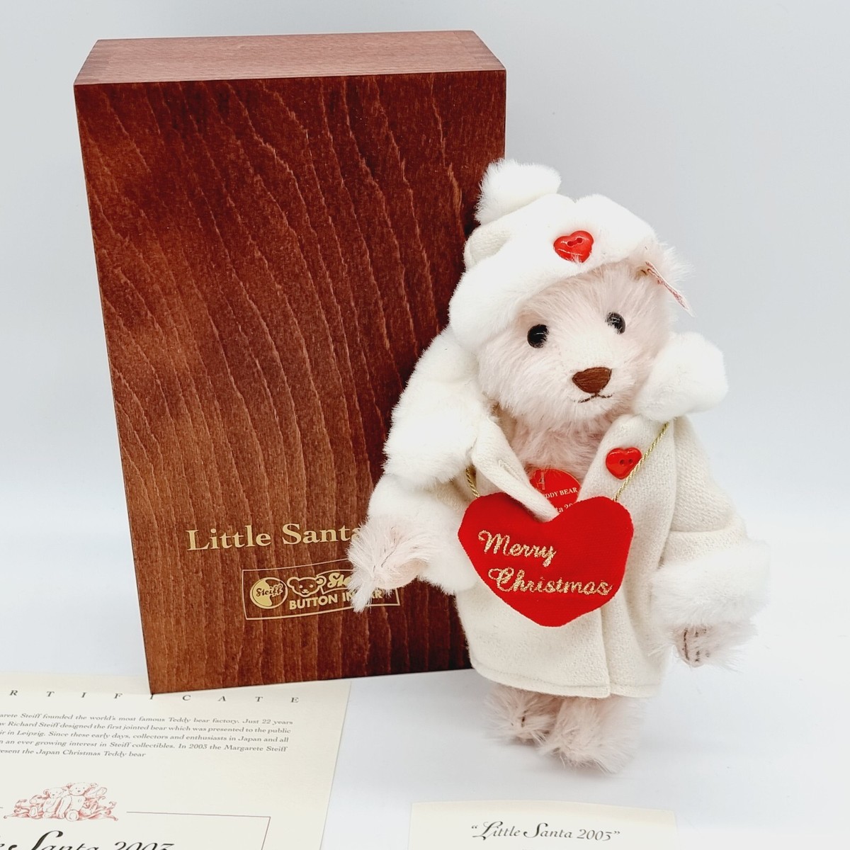 ぬいぐるみ Steiff Little Santa 2003 Steiff Little Santa 2003 Teddybär 20 cm limitierte Auflage für