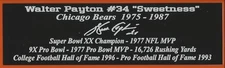 Walter Payton Autograph Nameplate Chicago Bears Autograph Jersey Ball Helmet