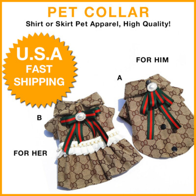 Luxury Fashion Wear Shirt & Skirt Dog Apparel Pet Clothes High Quality Accessory