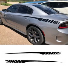 Glossy Black Sport Rear Panel Stripes Decal Vinyl Sticker For Dodge Charger