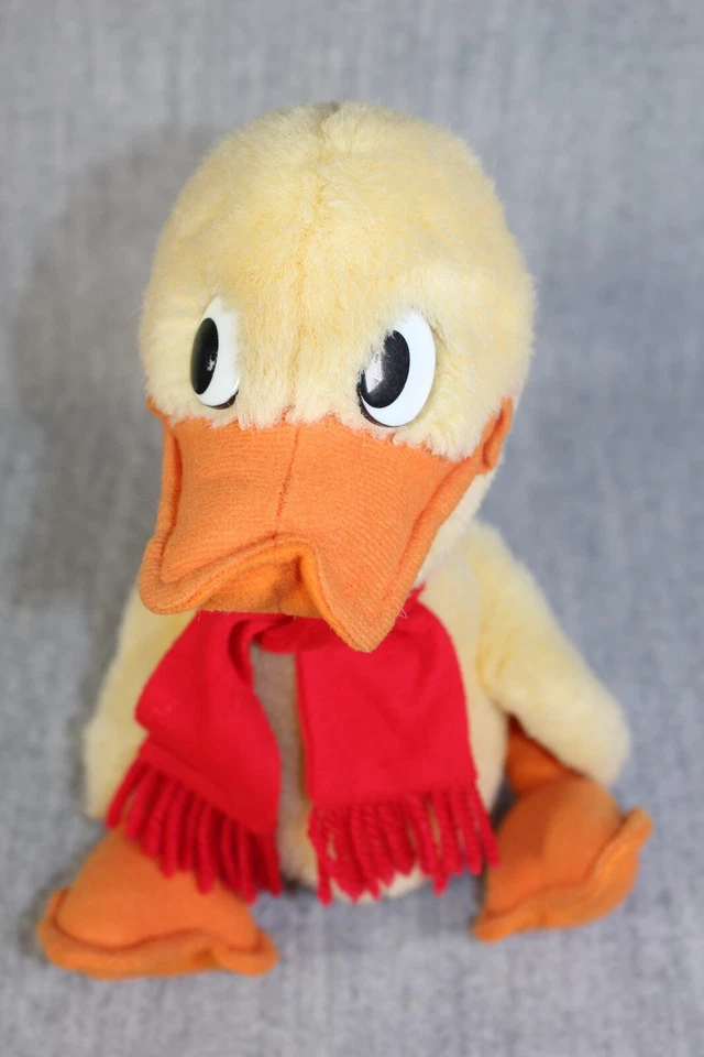 ALFRED J. KWAK Duck Plush Red Scarf Harlekijn Otto Simon Vintage 1980s VHTF Toy - Bild 4 von 4