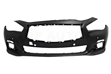 For 2014-2017 Infiniti Q50 Front Bumper Cover Primed With Parking Aid Sensor
