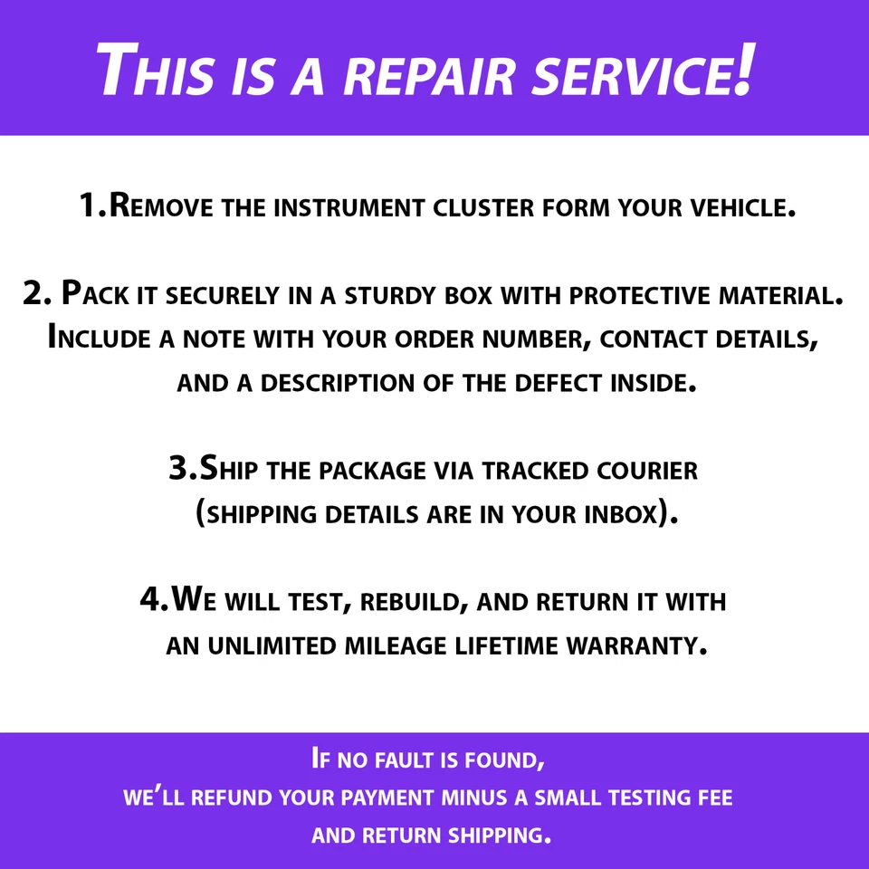FORD FOCUS,C-MAX INSTRUMENT CLUSTER, SPEEDO, CLOCKS 2004 - 2007 *REPAIR SERVICE - Image 2 of 4