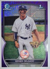 2023 Bowman Chrome Mega Mojo 1st Yankees Purple Keiner Delgado /299