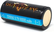 Demonfire IMR 32650 Rechargeable Flat Top LiMn Battery High Drain 3.7V 6000mAh